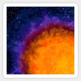 Bright Orange Nebula Sticker